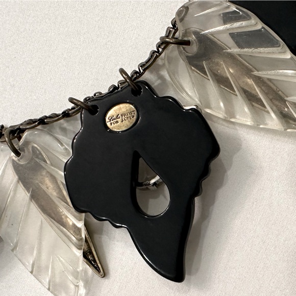 RARE Lulu Frost for J Crew Harvest Moon statement necklace rhinestone - Picture 11 of 11